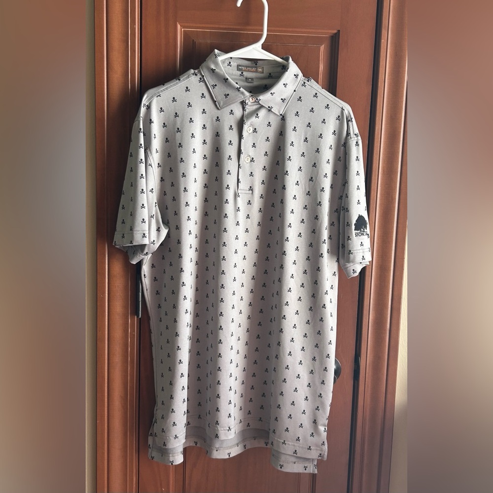 Peter Millar Gray Polo Shirt